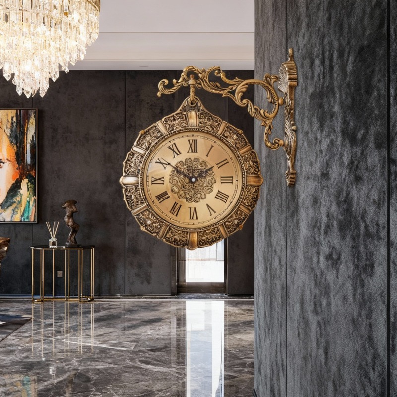Luxury Lifestyle Aesthetic - Настенные часы в скандинавском ретро-стиле для
