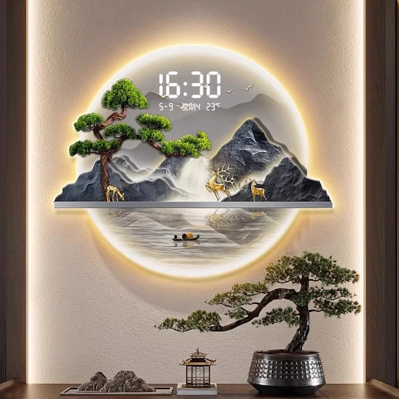 Luxury Lifestyle Aesthetic - Настенные часы в китайском стиле: современный